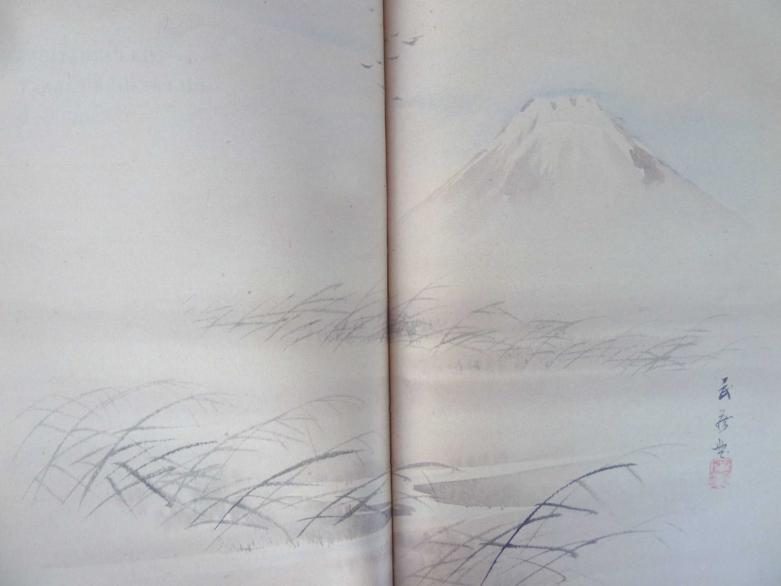 HIROSHIGE - Estampe (19 è) "Le Mont Fuji vu des marais". 